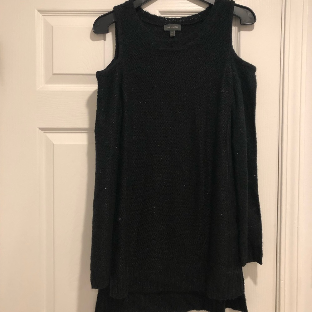 Limited, black sequence sweater.